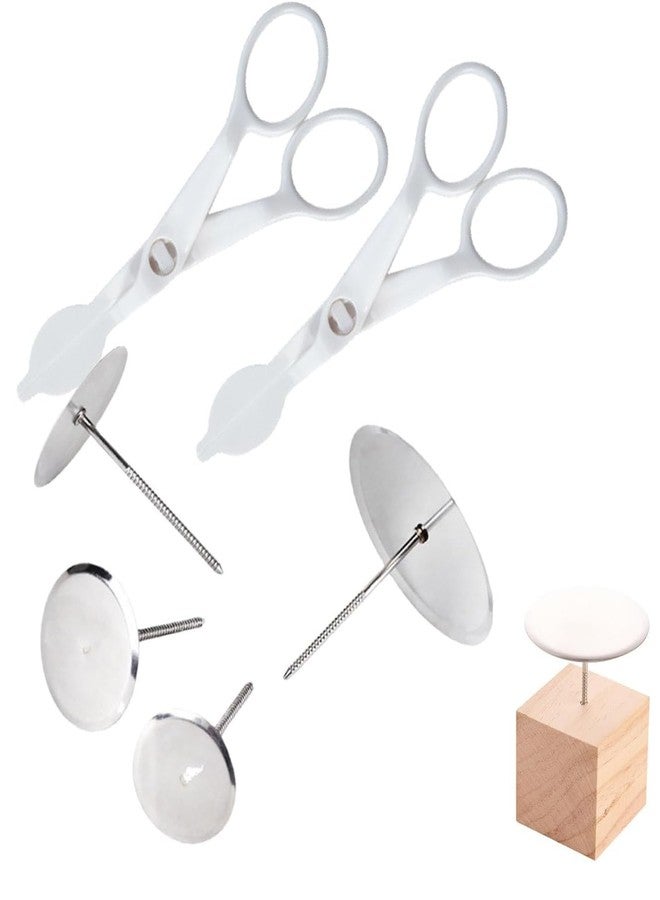 Jninexiu 7PCS Cake Flower Nail and Flower Lifters Set, Stainless Steel Baking Tools for Icing Flowers Decoration - Image 1